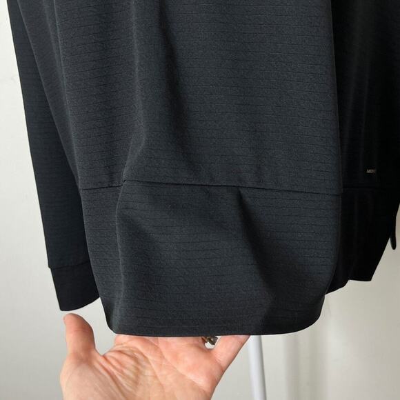 Mondetta Women's Ottoman Athletic Hoodie Top XL Black Oversized Boxy Long Sleeve - Picture 5 of 9